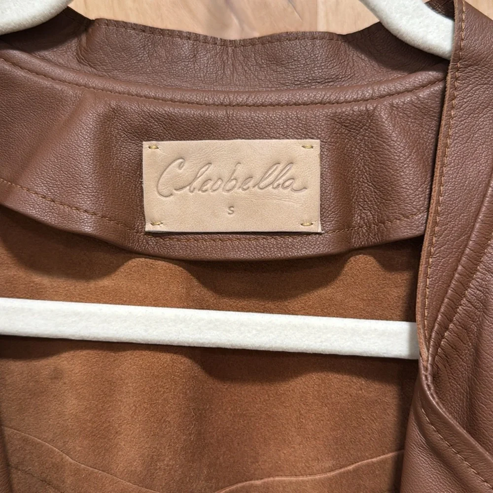 Cleobella Brown fringe Leather Jacket - Picture 4 of 6